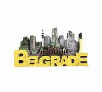 Belgrade Serbia 3D Letters Refrigerator Magnet Resin Travel Souvenirs,Handmade Home & Kitchen Decoration Belgrade Fridge Magnet Collection Gift