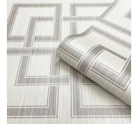 Belgravia Amara Square Heavyweight Textured Vinyl Wallpaper Natural 7382