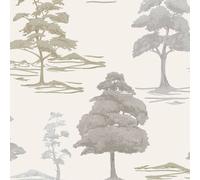Belgravia Carlotta Tree Heavyweight Textured Wallpaper in Cream Belgravia Cream