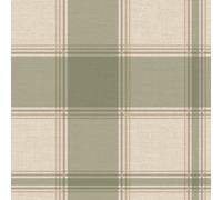 Belgravia Carmella Checked Heavyweight Vinyl Textured Wallpaper in Green Belgravia Green