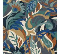 Belgravia Casa Leaf Wallpaper in Blue Belgravia Blue