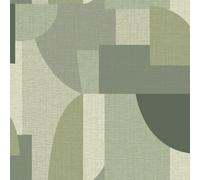 Belgravia Ceruti Geometric Wallpaper in Green Belgravia Green