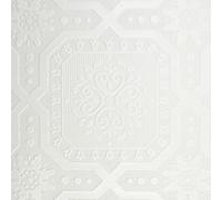 Belgravia Chatsworth White Wallpaper Textured Paintable Blown Vinyl Feature Wall