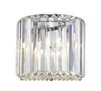 belgravia clear crystal wall light in chrome