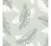 Belgravia Decor 3D Effect Large Scale Print Feather Wallpaper Perfect for Bedrooms, Feature Walls Dining Rooms Sage Green (772)