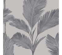 Belgravia Decor Alessia Leaf Silver Grey Wallpaper GB210 - Italian Vinyl