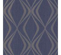 Belgravia Decor Amelie Geo Navy Wallpaper 3012