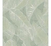Belgravia Decor Anaya Leaf Textured Green Shiny Tropical Wallpaper A2140