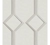 Belgravia Decor Azzurra Panel Off White Wallpaper 9503-3D Effect Wood Panel