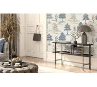 Belgravia Decor Carlotta Tree Blue and Cream Wallpaper