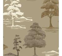 Belgravia Decor Carlotta Tree Champagne Wallpaper GB9038