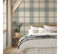 Belgravia Decor Carmella Textured Check Wallpaper Blue (7157)