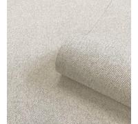 Belgravia Decor Ciara Texture Fabric Effect Plain Italian Vinyl Wallpaper Soft Silver 4404