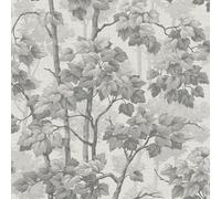 Belgravia Decor Giorgio Tree Soft Silver Wallpaper GB8117 - Italian Vinyl