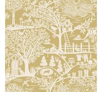 Belgravia Decor Homegrown Garden Illustrated Wallpaper, Yellow 783