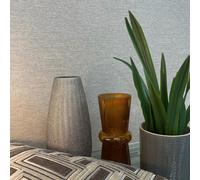 Belgravia Décor Palm Silver Weave Textured Wallpaper