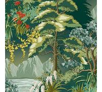 Belgravia Decor Panacea Forest Wallpaper Deep Green - Trees/Mountains/Leaves 1155
