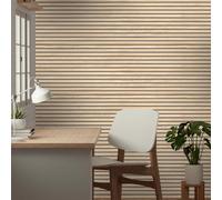 Belgravia Decor Panacea Wood Slat Light Oak Wallpaper P1158