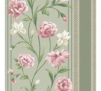 Belgravia Decor Raya Floral Panel Effect Wallpaper for Bedrooms, Living Rooms, Feature Walls Sage/Pink (757)