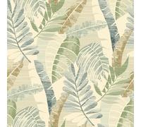 Belgravia Decor Sarika Green Gold Wallpaper 1601 - Tropical Jungle Palm Leaf