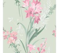Belgravia Decor Thalia Floral Botanical Themed Wallpaper Perfect for Feature Walls Bedrooms Hallways Dining Areas Sage Green (768)