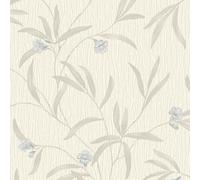 Belgravia Decor Tiffany Floral Cream Soft Blue Wallpaper GB41333