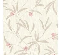 Belgravia Décor Tiffany Floral Red Textured Wallpaper