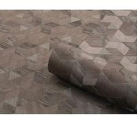 Belgravia Décor Verdi 3D Geometric Cube Brown Wallpaper - Gb 7331