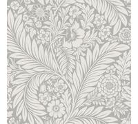 Belgravia Florence Leaf Wallpaper in Grey Belgravia Grey
