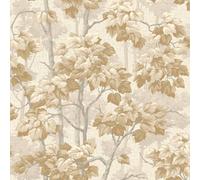 Belgravia Giorgio Tree Floral Heavyweight Textured Vinyl Wallpaper Beige 8116