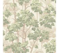 Belgravia Giorgio Tree Floral Heavyweight Textured Vinyl Wallpaper Green 8115