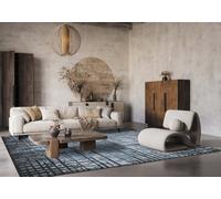 Desire Rugs Belgravia Living Room Area Rug Metallic Sheen Modern Nexus Design Navy 120Cm X 170Cm, Blue