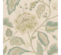 Belgravia Maya Floral Trail Vinyl Textured Wallpaper in Pale Green Belgravia Pale Green