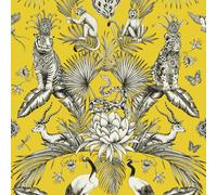 Belgravia Menagerie Animals Wallpaper in Yellow Belgravia Yellow