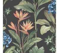 Belgravia Oliana Floral Charcoal Wallpaper 8484