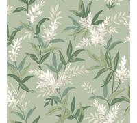Belgravia Olivia Floral Wallpaper in Green Belgravia Green