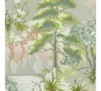 Belgravia Panacea Forest Trees Mountains Pastel Wallpaper P1156