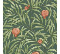 Belgravia Pomegranate Wallpaper in Bright Green Belgravia Bright Green