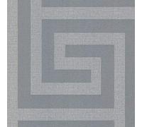 Belgravia Wallpaper Giorgio Greek Key Soft Silver GB8109 Full Roll
