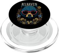 Belhaven NC Fun Bear Wearing Glasses Flowers Design PopSockets PopGrip for MagSafe