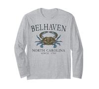 Belhaven North Carolina Crab Town Since 1785 Slate Letters Long Sleeve T-Shirt