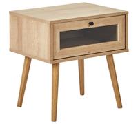 Beliani 1 Drawer Bedside Table ALBANY Light Brown