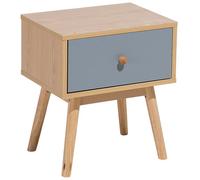 Beliani 1 Drawer Bedside Table Arvada Light Brown