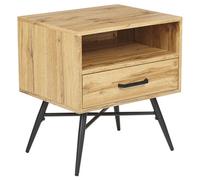 Beliani 1 Drawer Bedside Table LUBOCK Light Brown