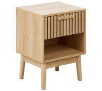Beliani 1 Drawer Bedside Table Lynwood Light Brown
