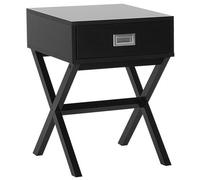 Beliani 1 Drawer Bedside Table Monroe Black