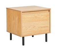 Beliani 1 Drawer Bedside Table Nikea Light Brown