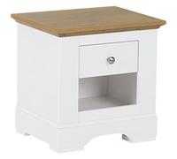 Beliani 1 Drawer Bedside Table Winglay White