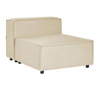 Beliani 1-Seat Section Aprica Beige Faux Linen