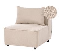 Beliani 1-Seat Section Axebo Beige Boucle